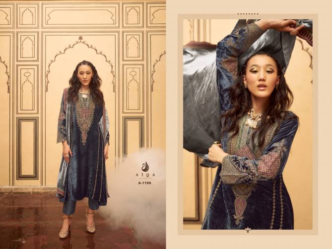 Sitaray By Aiqa Designer Velvet Embroidery Salwar Kameez Wholesale Price In Surat